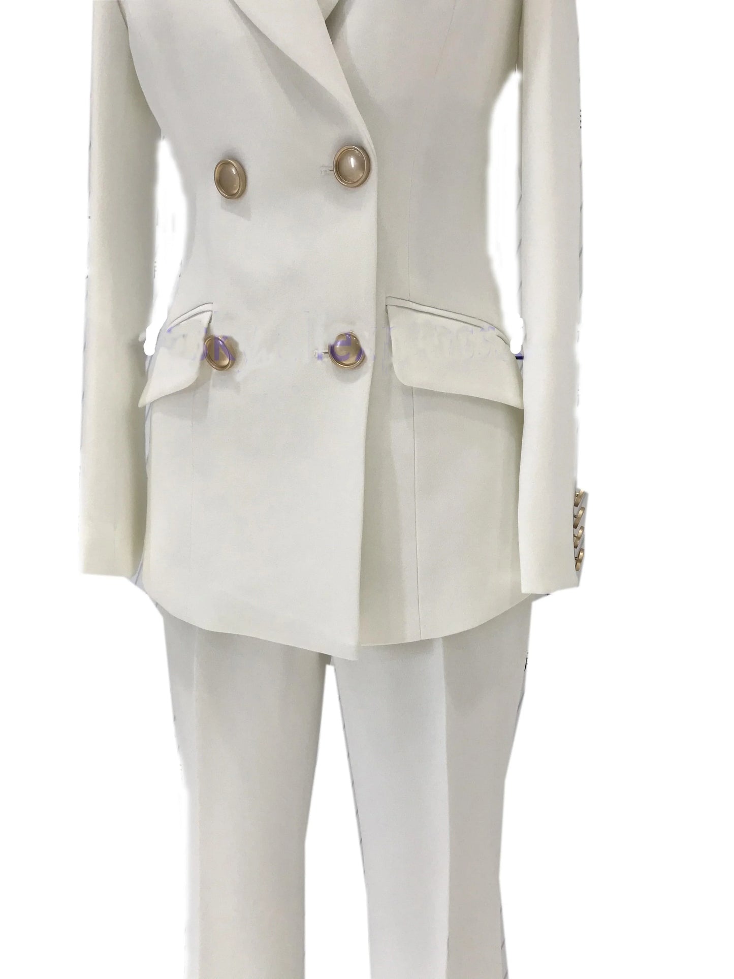 Bell-Bottoms Double Breasted Pant Suit -Guocali