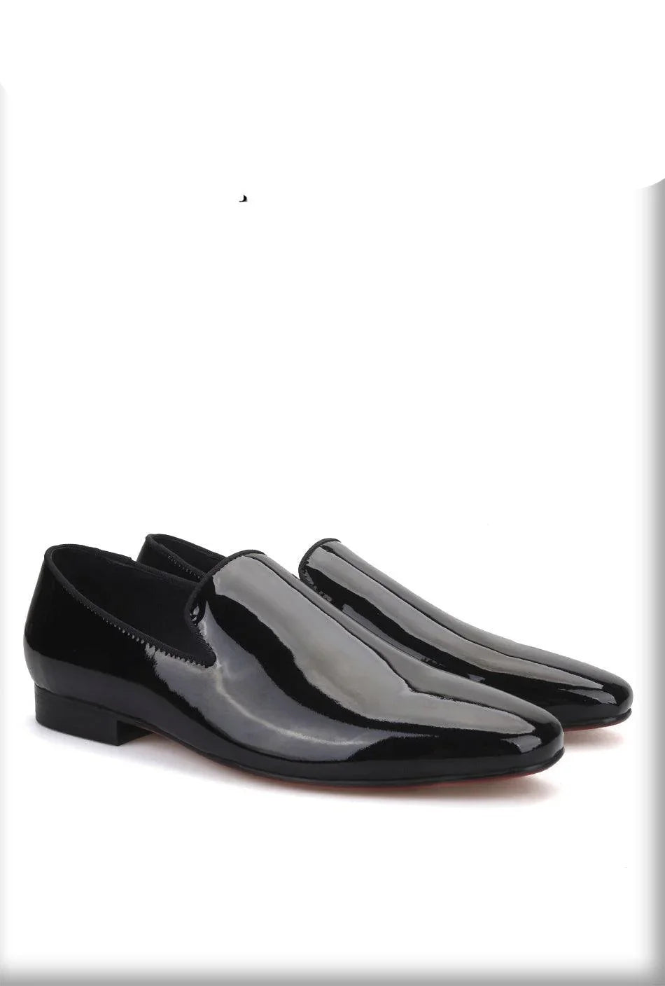 Black Patent Leather Men Loafers - Men Shoes -Guocali