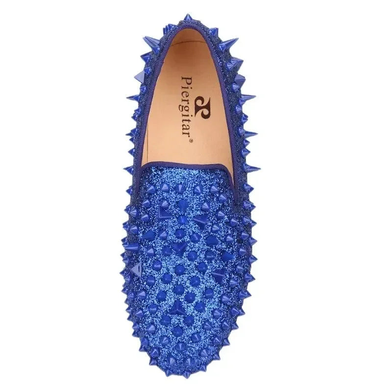 Blue Bliss: Genuine Leather Kids' Loafers -Guocali