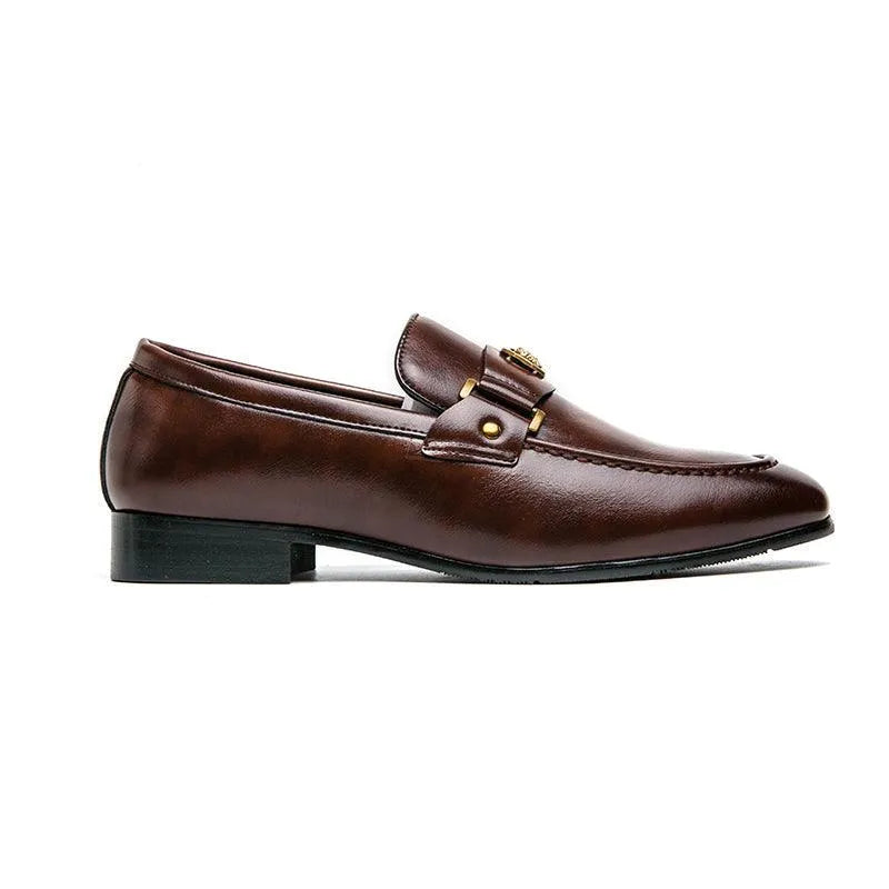 Brown Formal Men Loafers - Men Shoes -Guocali