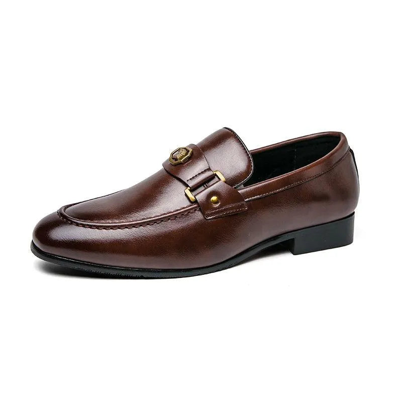 Brown Formal Men Loafers - Men Shoes -Guocali