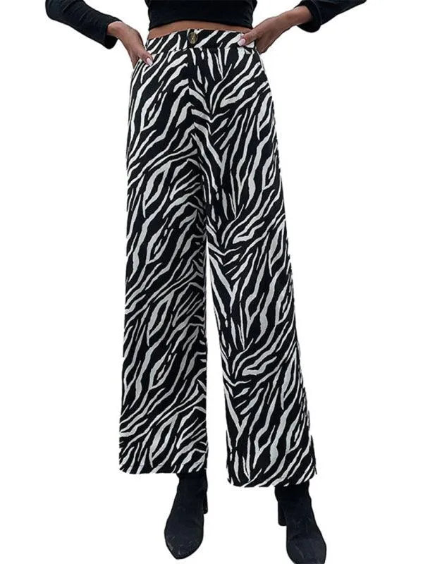 Chic Women Wide Leg Pants – High-Waist Wrinkle-Resistant -Guocali