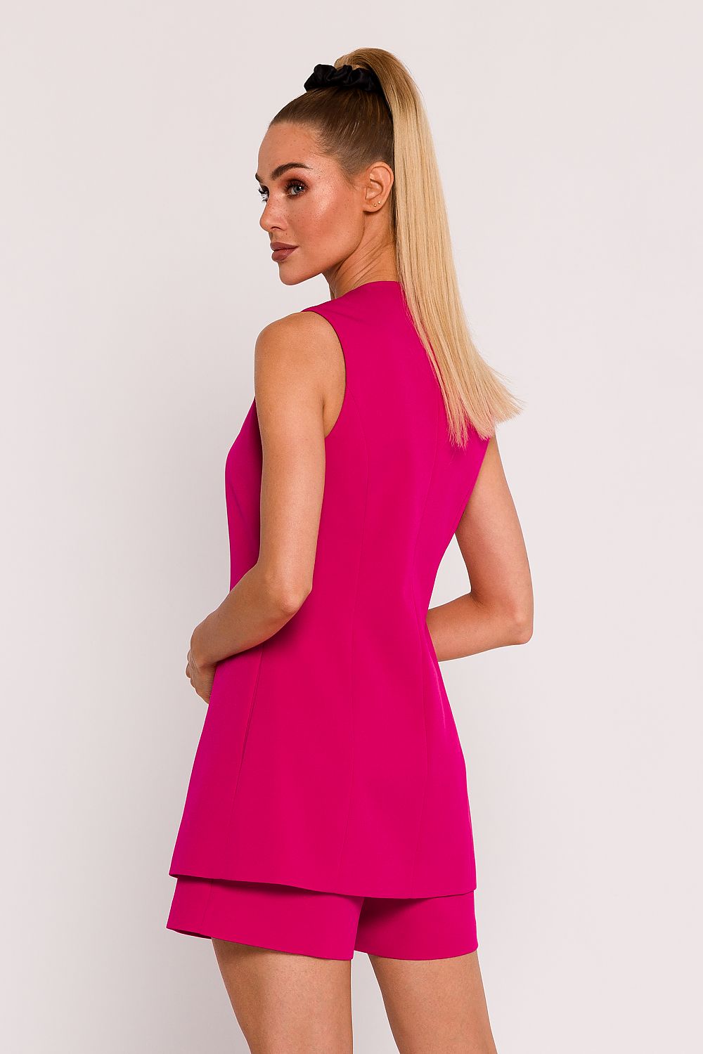 Women Suit Vest - Stretchable - Sleeveless Pink