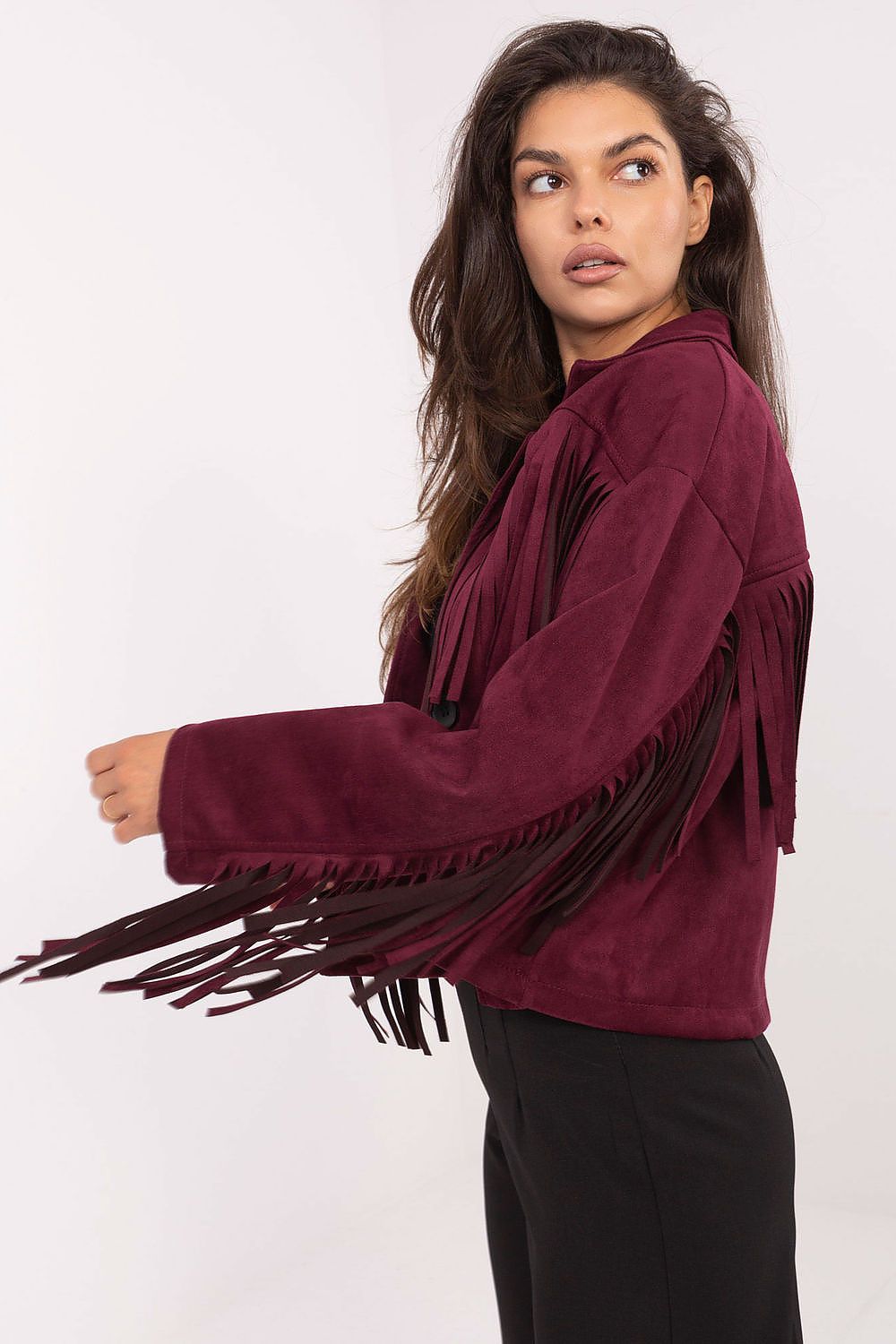 Women's Cropped Jacket - Lightweight Chic - Brown