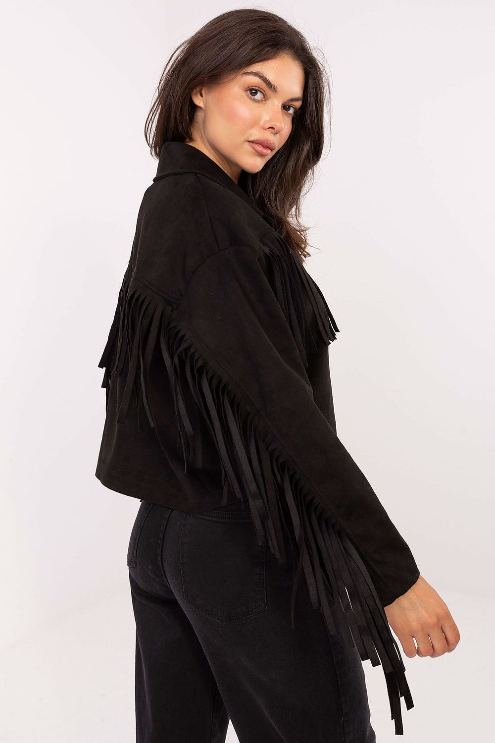 Women's Cropped Jacket - Lightweight Chic - Brown