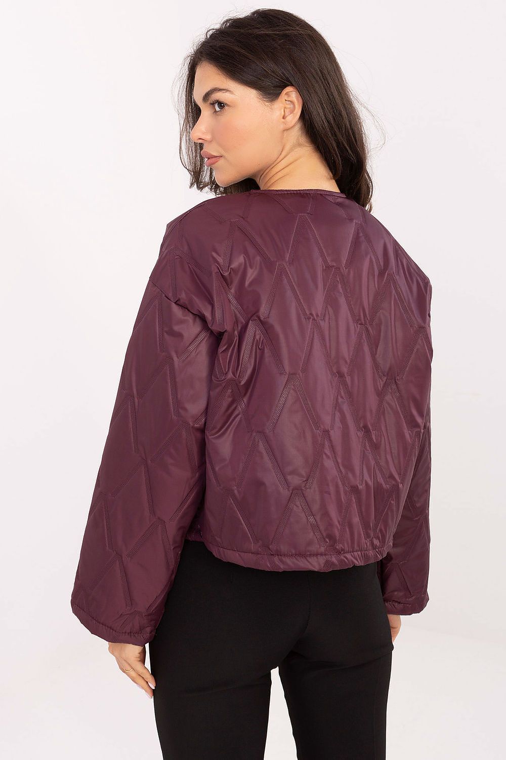 Women's Quilted Jacket - Lightweight Elegant - Brown