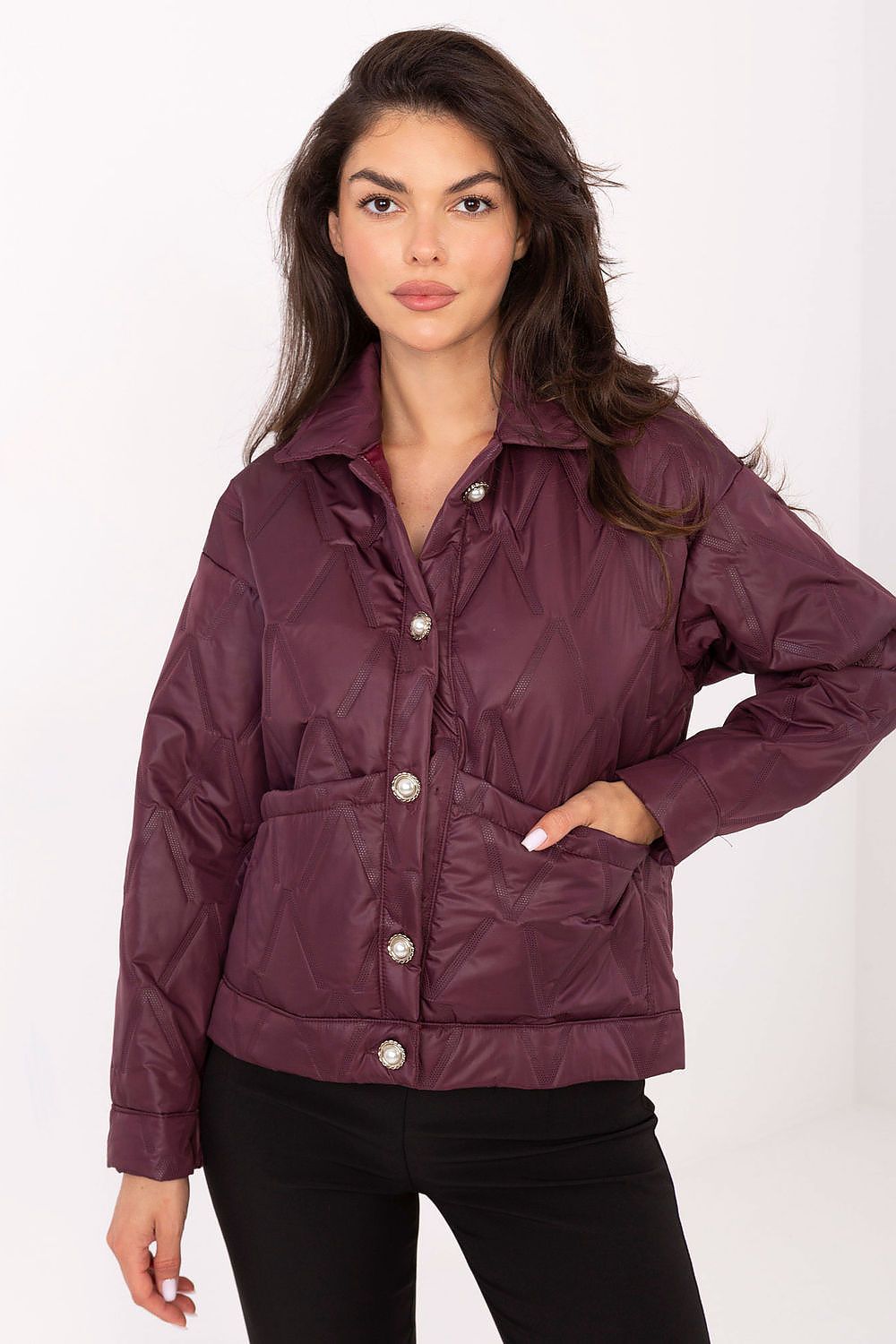 Women's Quilted Jacket - Lightweight Elegant - Brown