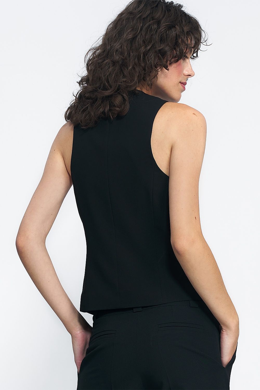 Women Suit Vest - Stretchable - Sleeveless Black