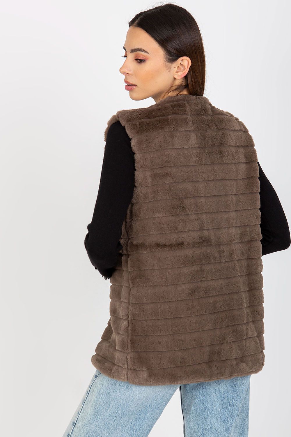 Women Suit Vest - Lightweight - Sleeveless Brown