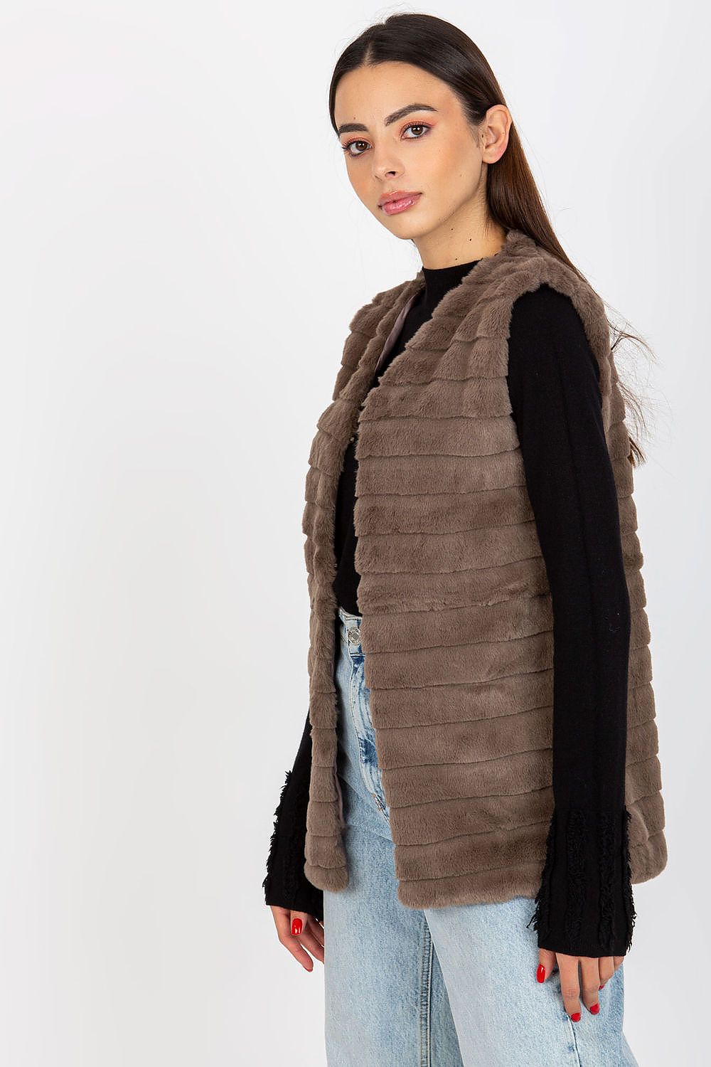 Women Suit Vest - Lightweight - Sleeveless Brown