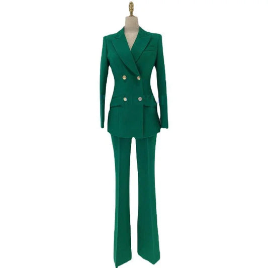 Double-Breasted Formal Women Pantsuits - Women Trouser Suits - Trouser Suit -Guocali