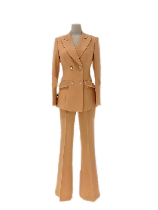 Double-Breasted Formal Women Pantsuits - Women Trouser Suits - Trouser Suit -Guocali