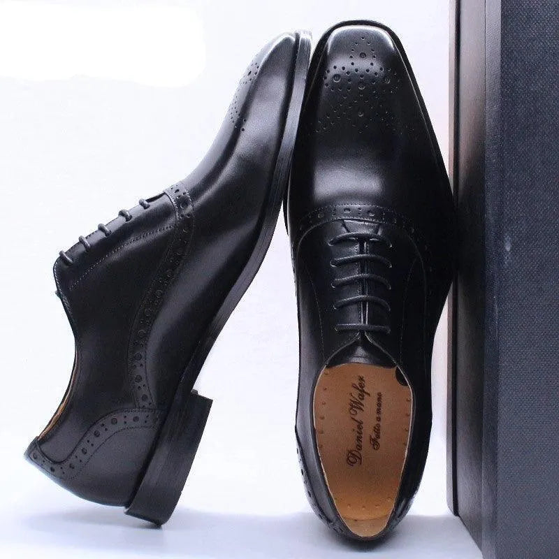 Dress Shoes - Axel Leather Lace-Up Men Shoes -Guocali