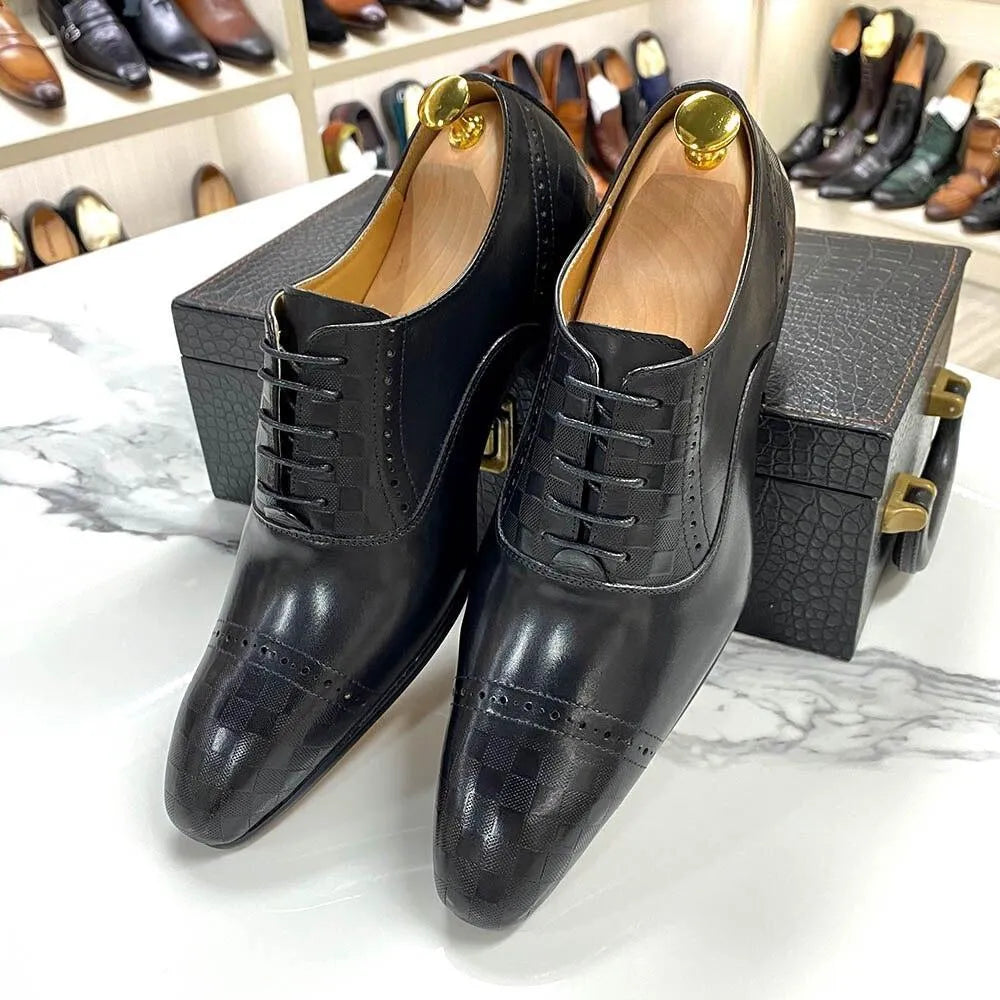 Dress Shoes - Fitch Leather Lace-Up Men Shoes -Guocali