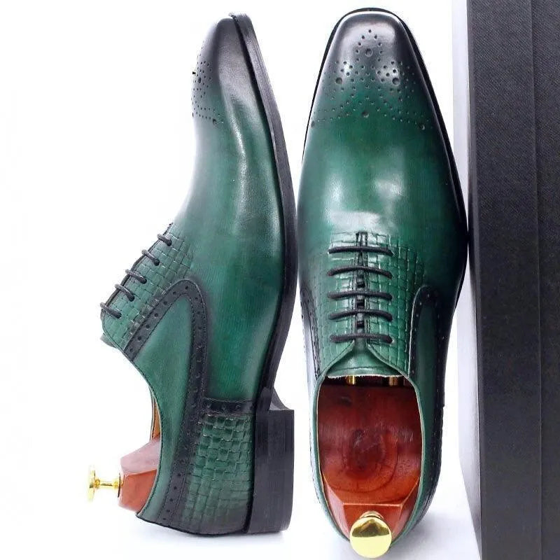 Dress Shoes - Ryder Leather Lace-Up Men Shoes -Guocali