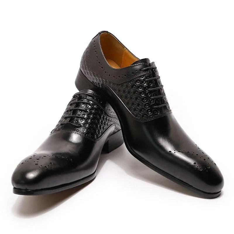 Dress Shoes - Thayer Glossy Men Shoes -Guocali