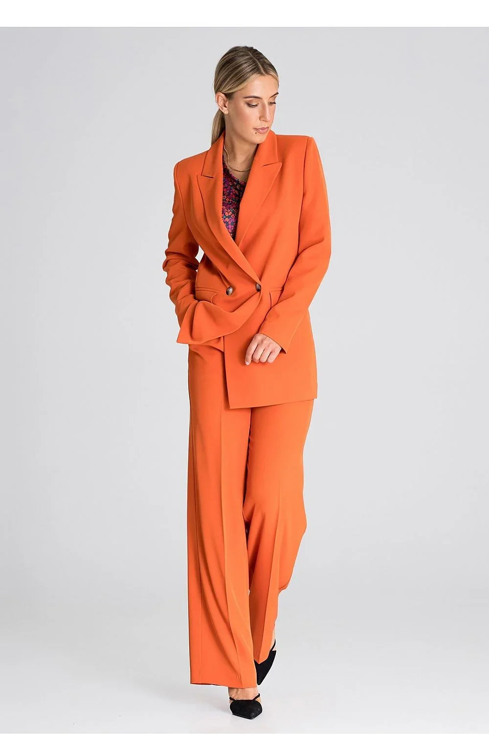 Elegant Women Trousers – High-Rise Pleated Comfort -Guocali