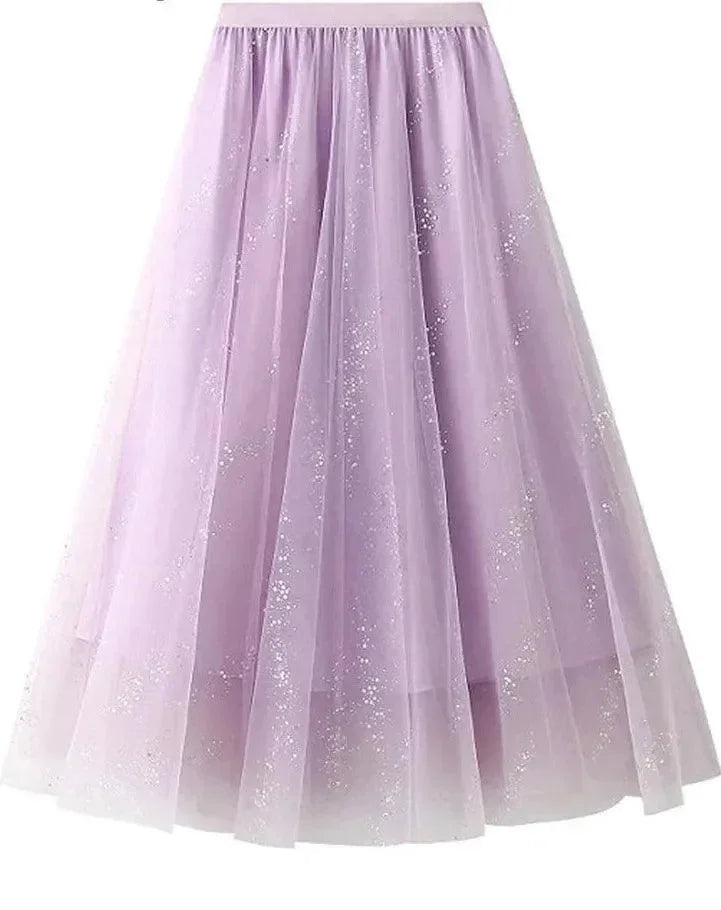 Fairy Style High-Waisted A-Line Skirt -Guocali