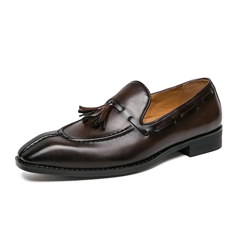 Formal Men Loafers With Tassels - Men Shoes -Guocali