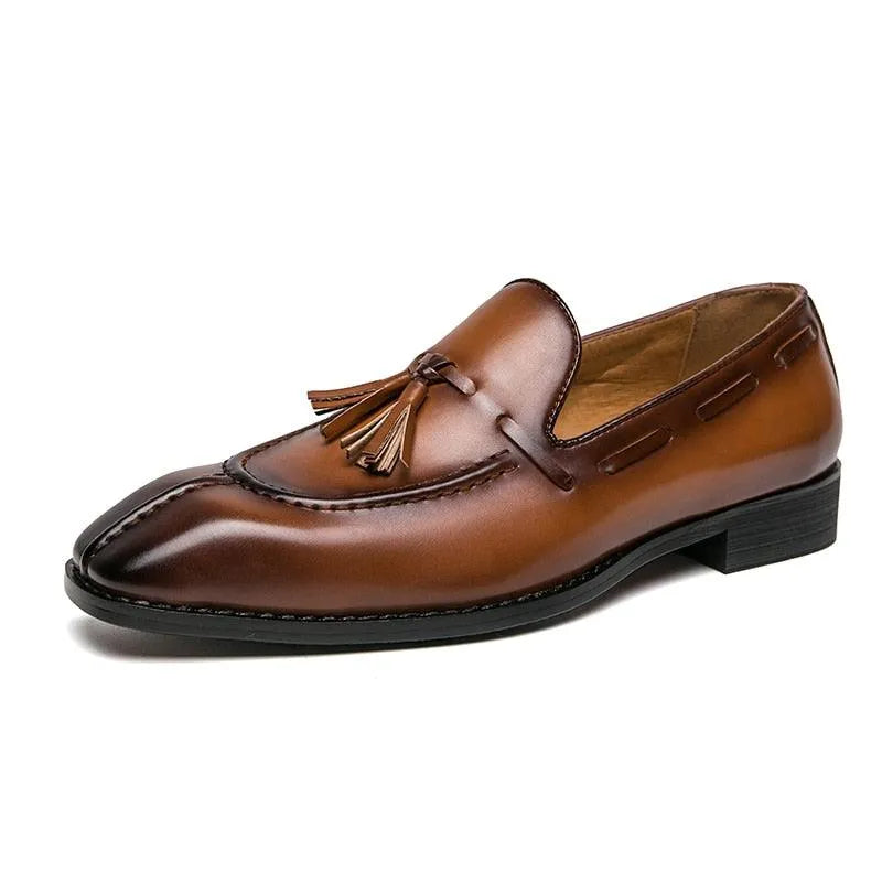 Formal Men Loafers With Tassels - Men Shoes -Guocali