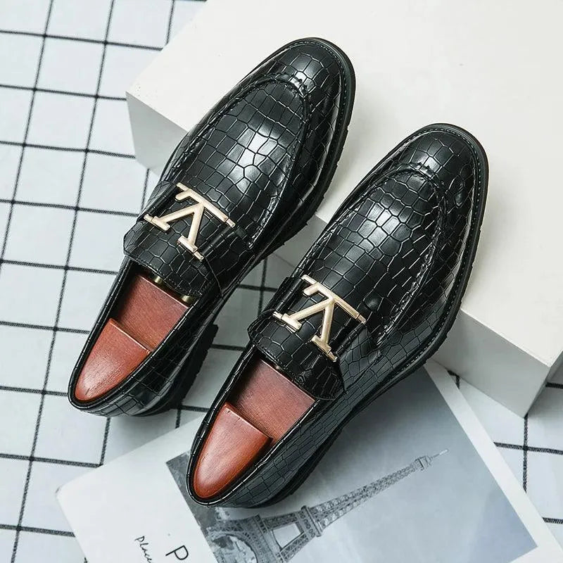 High-end Formal Leather Loafer Shoes Men -Guocali