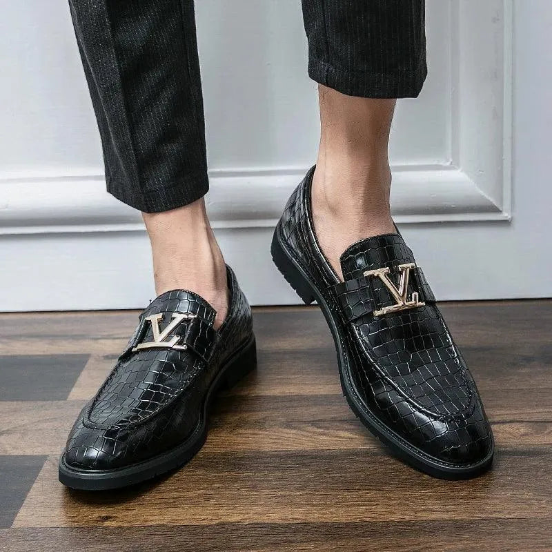 High-end Formal Leather Loafer Shoes Men -Guocali
