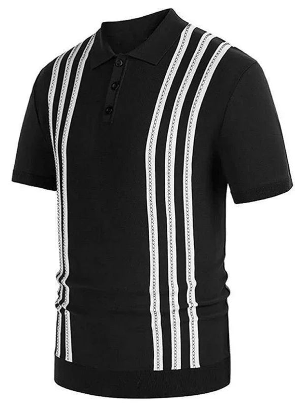 Men Short Sleeves Polo Shirt – Stretchable - Black