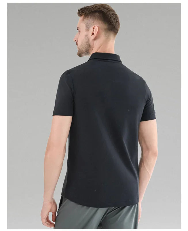 Men Casual Short Sleeves Polo Shirt – Breathable - Black