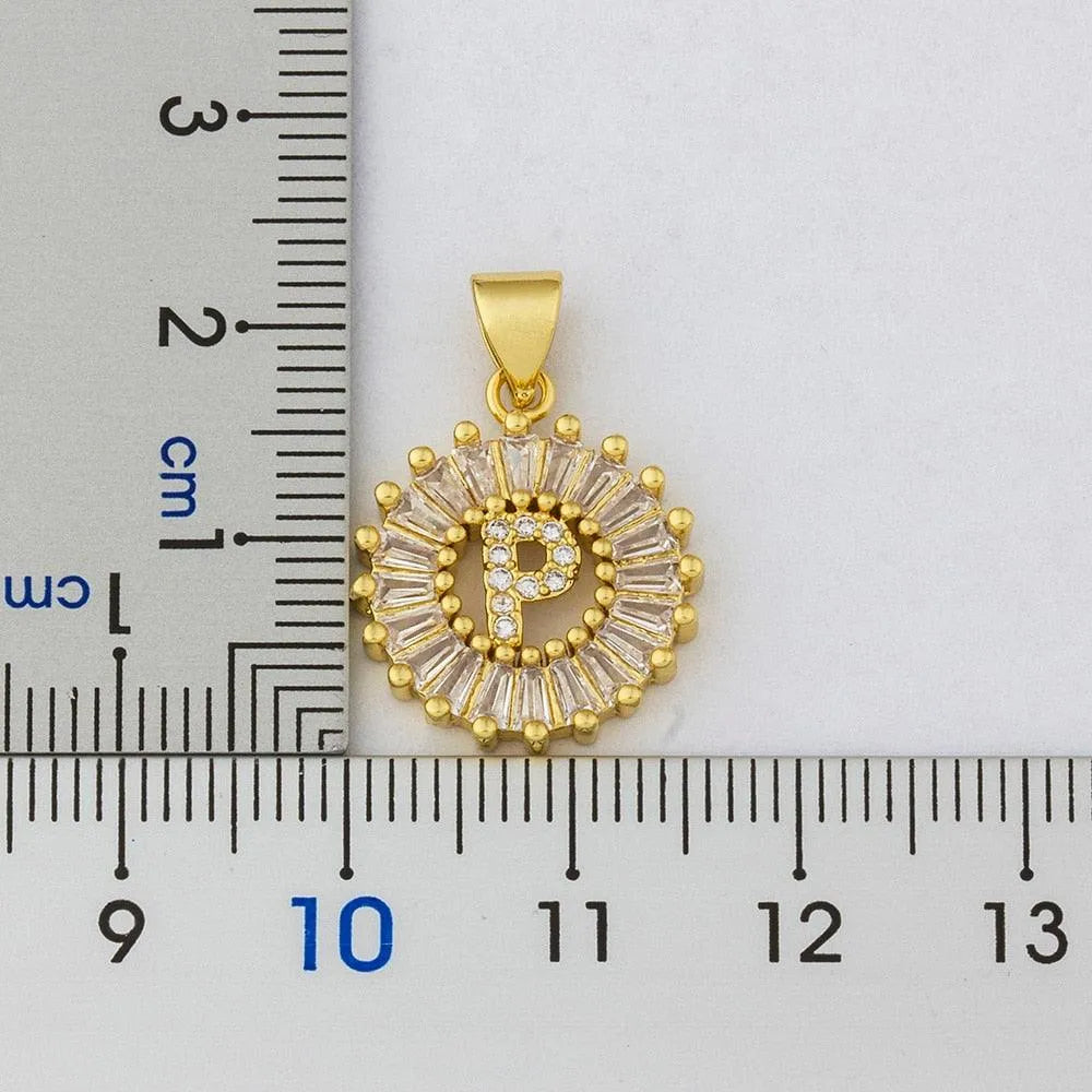 Initial Letter Pendant Necklace - Charm Jewelry -Guocali
