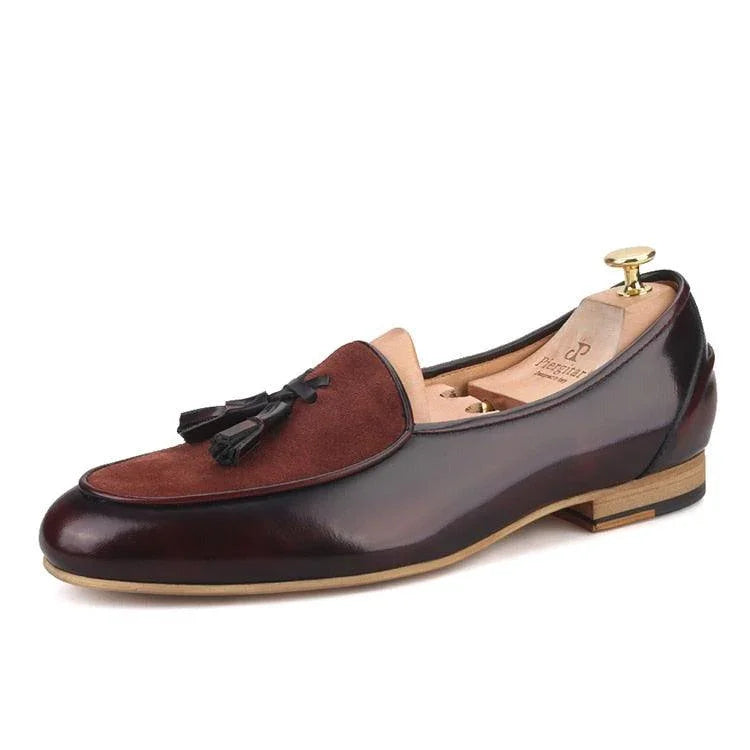 Leather Men Loafers With Tassel - Men Shoes -Guocali