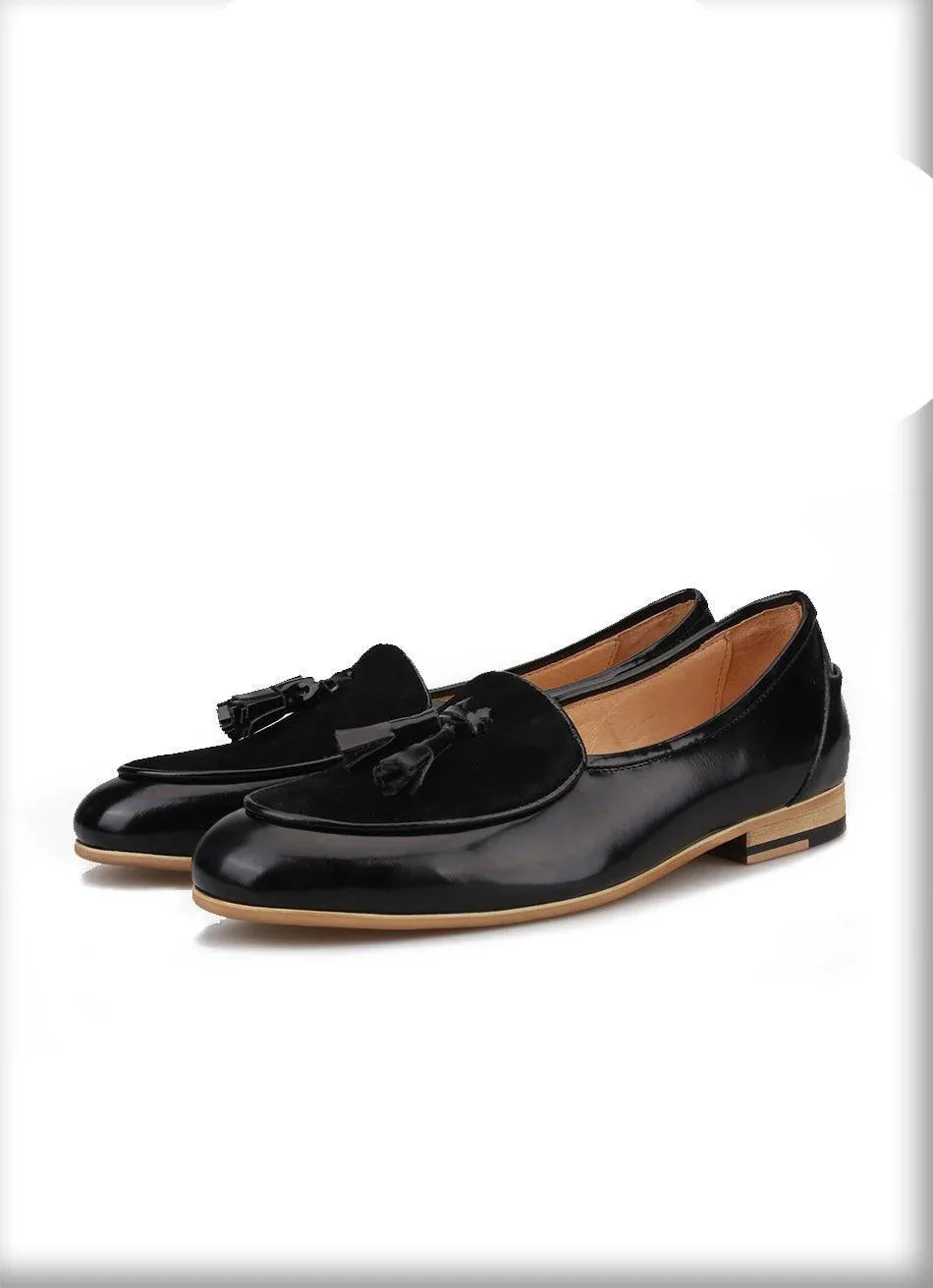 Leather Men Loafers With Tassel - Men Shoes -Guocali