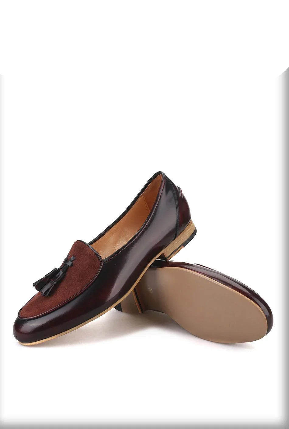 Leather Men Loafers With Tassel - Men Shoes -Guocali