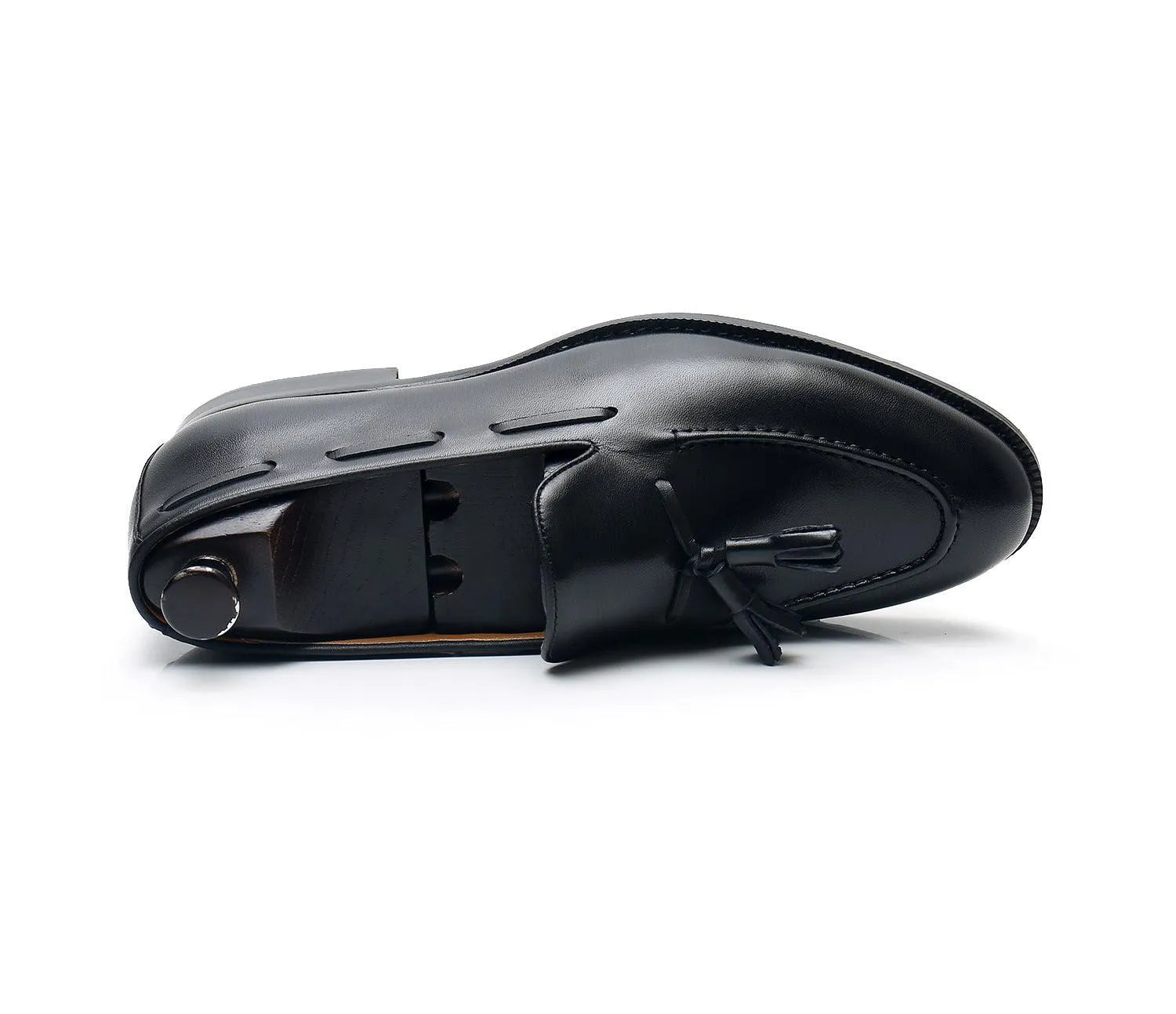 Leather Round Toe Slip-On Business Loafers - Men Shoes -Guocali