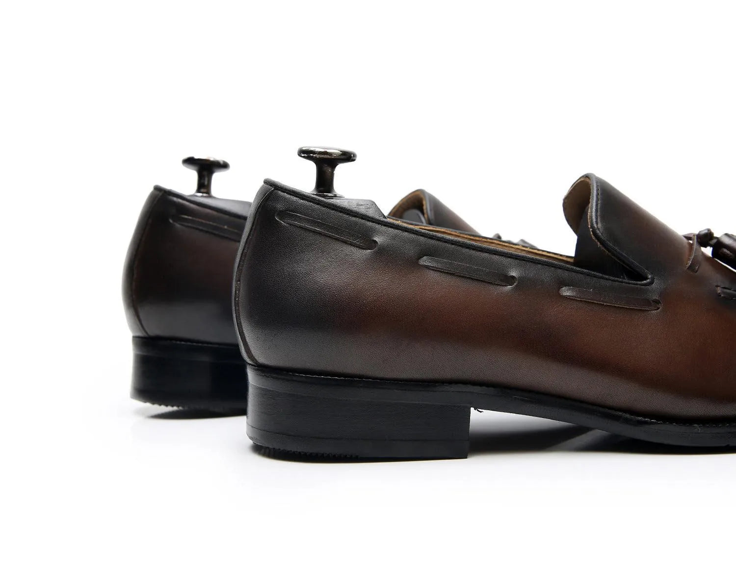Leather Round Toe Slip-On Business Loafers - Men Shoes -Guocali