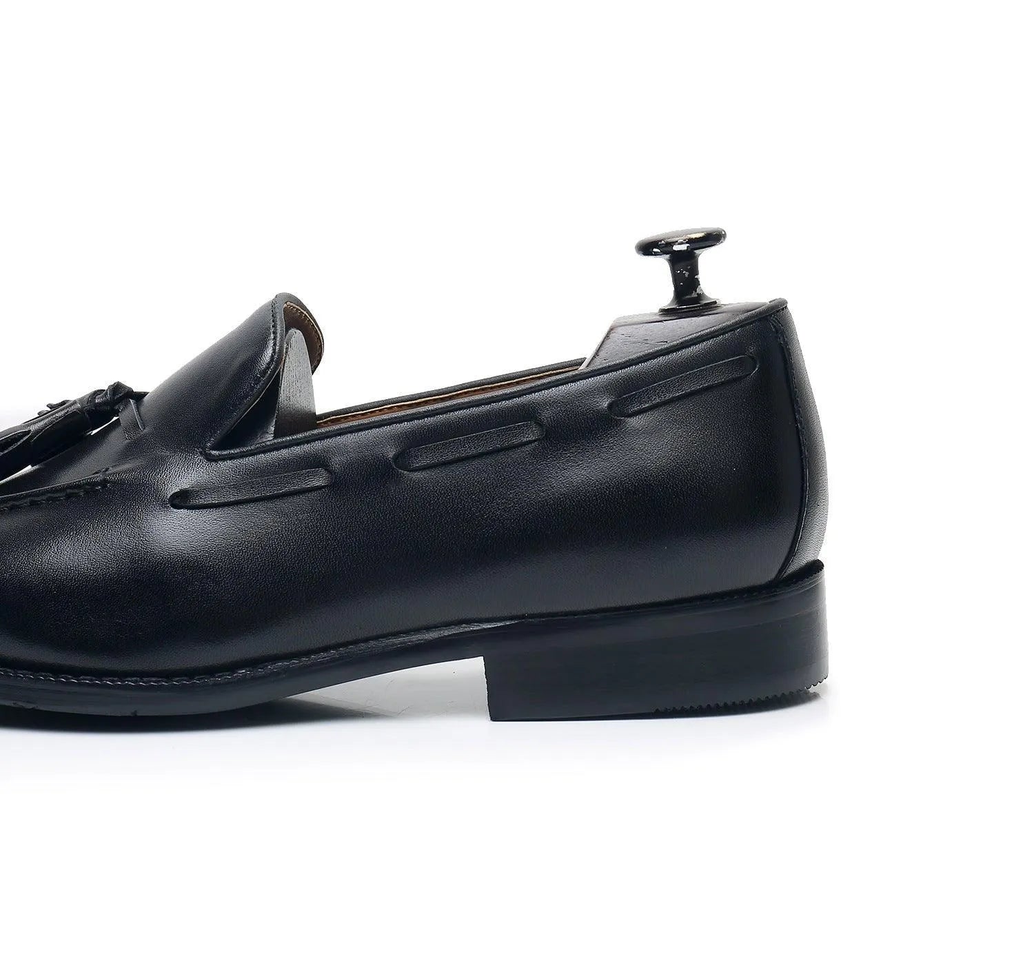 Leather Round Toe Slip-On Business Loafers - Men Shoes -Guocali