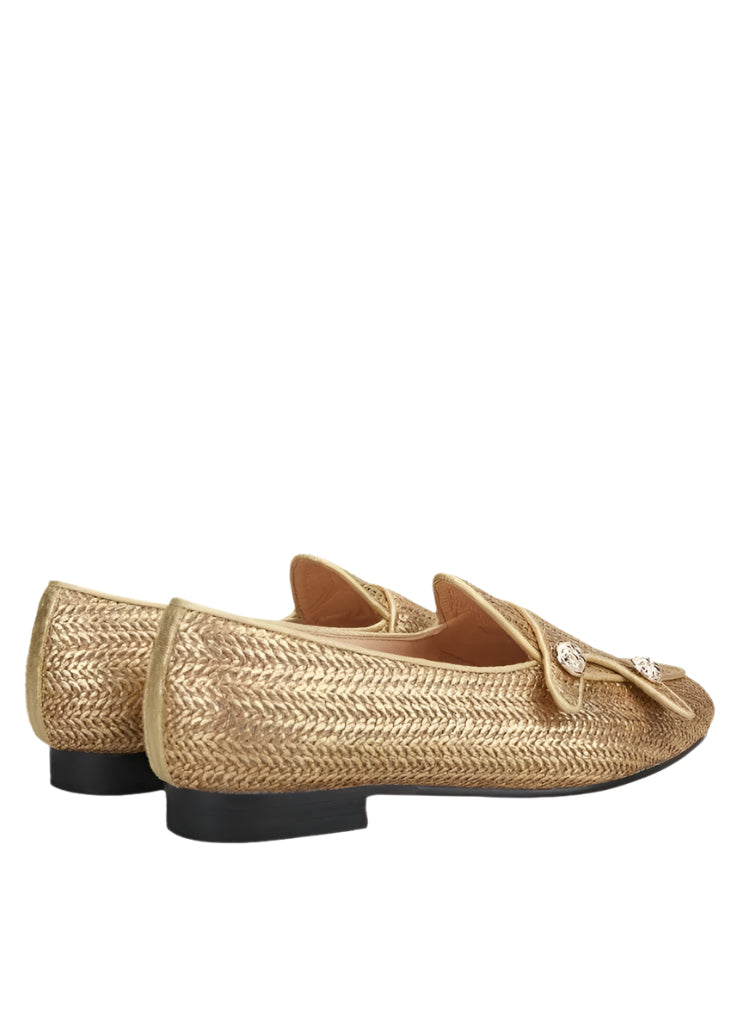 Luxury Woven Monk Strap Loafers -Guocali