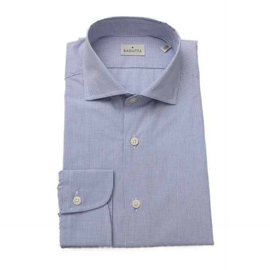 Men Cotton Long Sleeves Dress Shirt – Breathable - Blue, White -Guocali