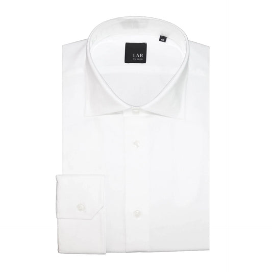 Men Cotton Long Sleeves Dress Shirt – Breathable - White -Guocali