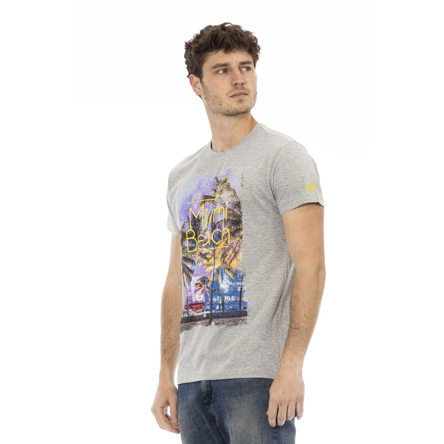 Men Crew-Neck Short-Sleeves T-Shirt – Breathable - Gray -Guocali