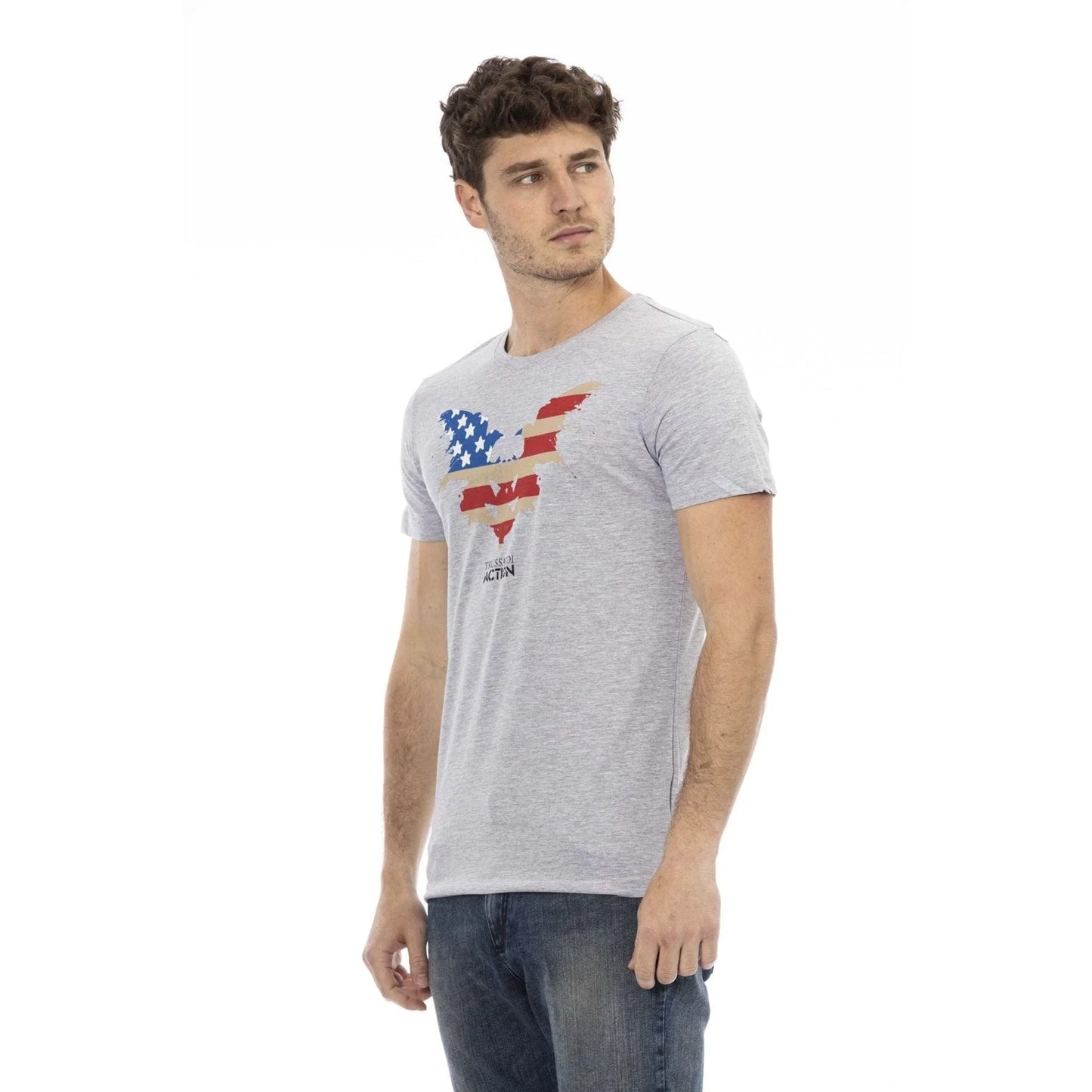 Men Crew-Neck Short-Sleeves T-Shirt – Breathable - Gray -Guocali