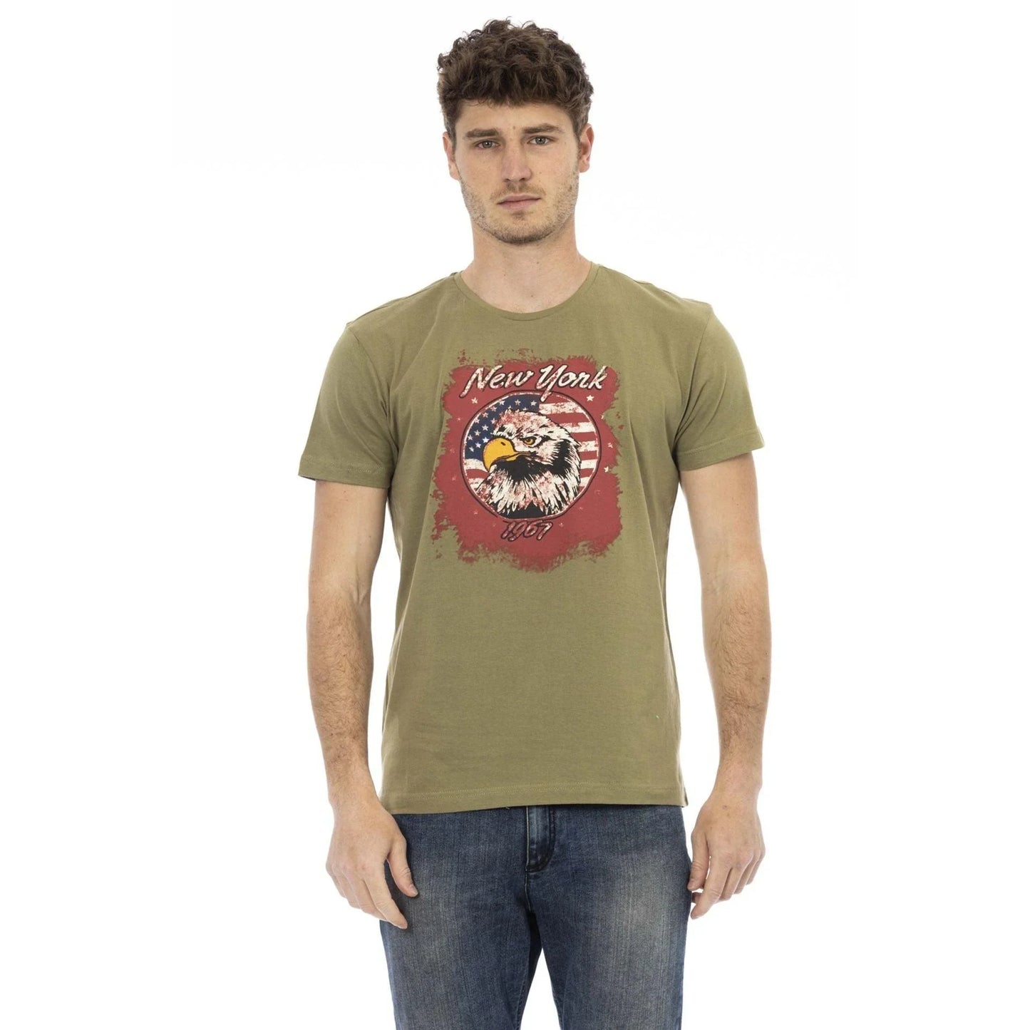 Men Crew-Neck Short-Sleeves T-Shirt – Breathable - Green -Guocali