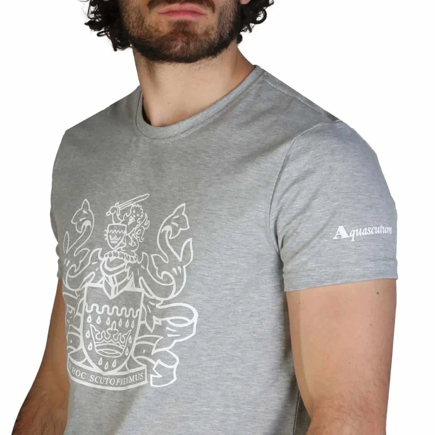 Men Crew-Neck T-Shirt – Stretchable - Gray -Guocali