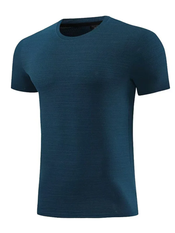Men Round-Neck Short-Sleeves T-Shirt – Moisture-Wicking - Black -Guocali