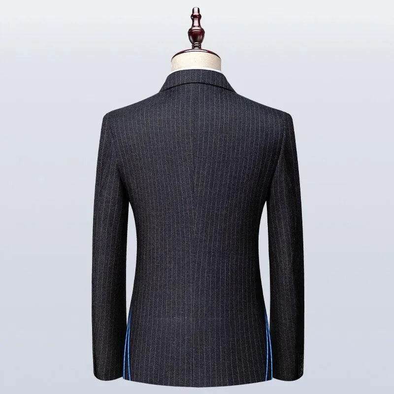 Men Suit - Albert Striped 3-Piece Suit -Guocali
