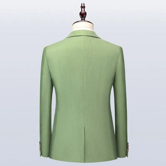 Men Suit - Isaia Green 3-Piece Suit -Guocali