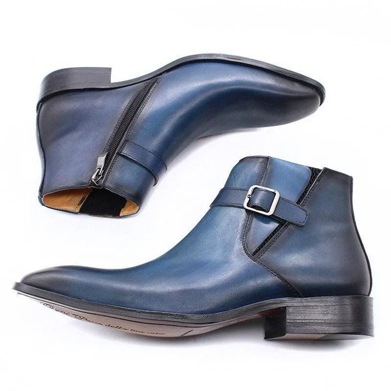 Odon Leather Ankle Boots -Guocali