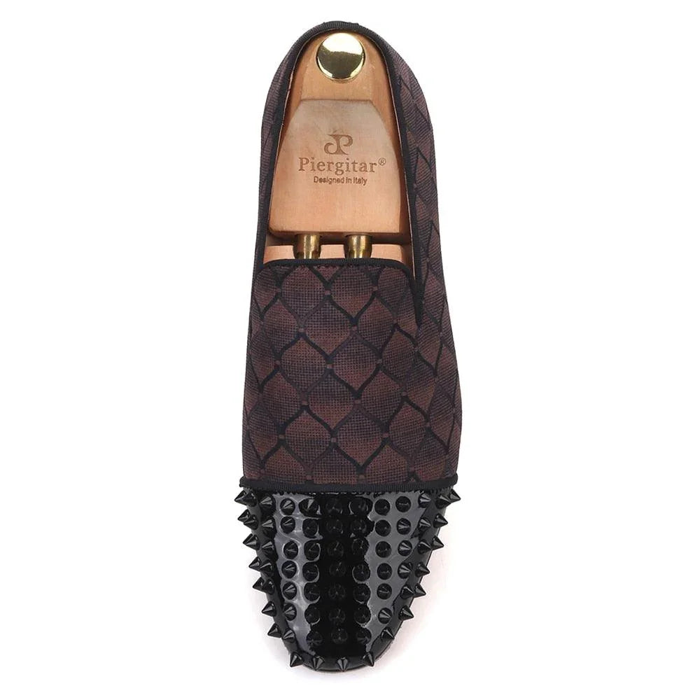 Patchwork Velvet Loafers - Men Shoes -Guocali