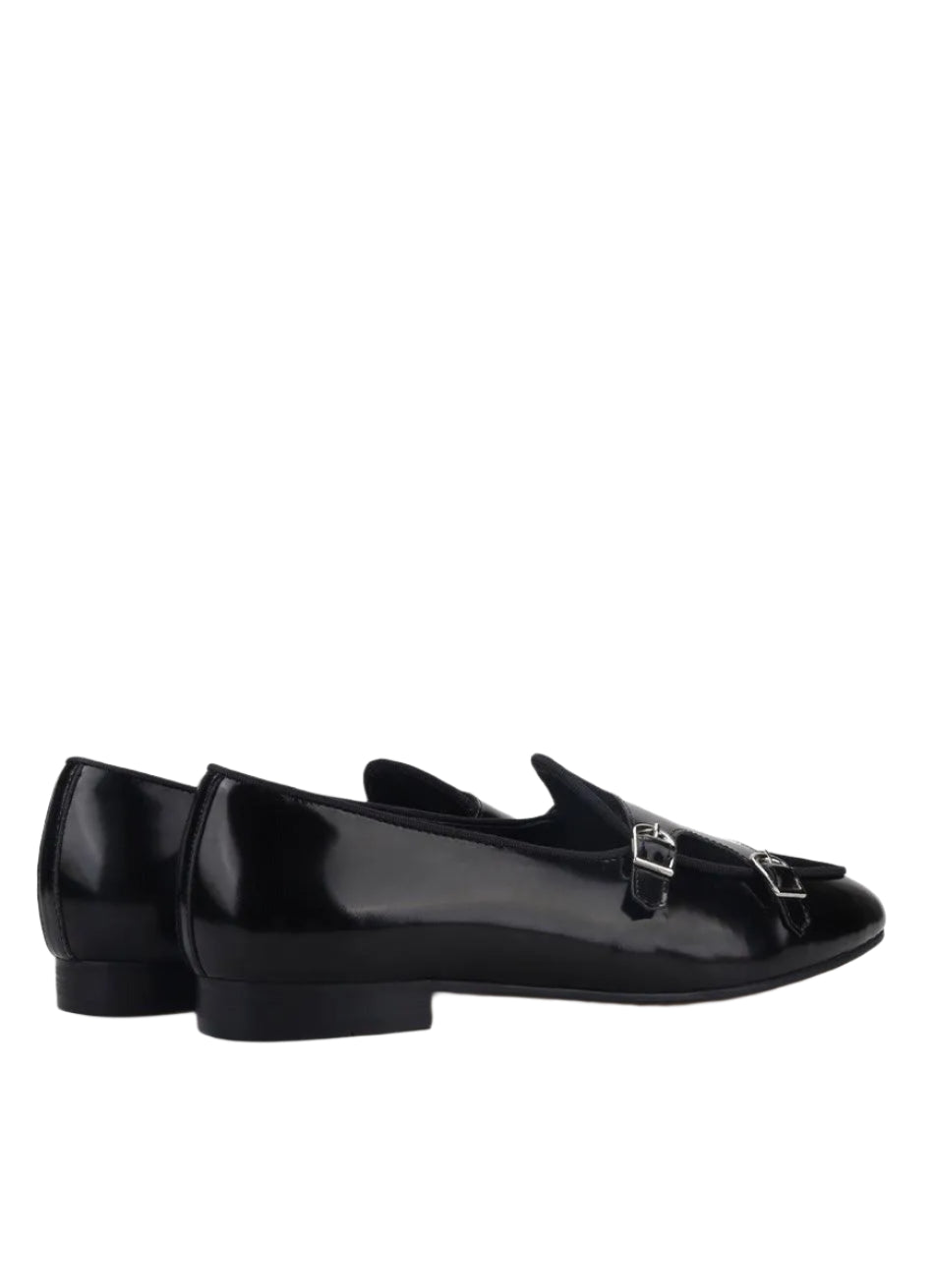 Polished Double Monk Strap Loafers -Guocali
