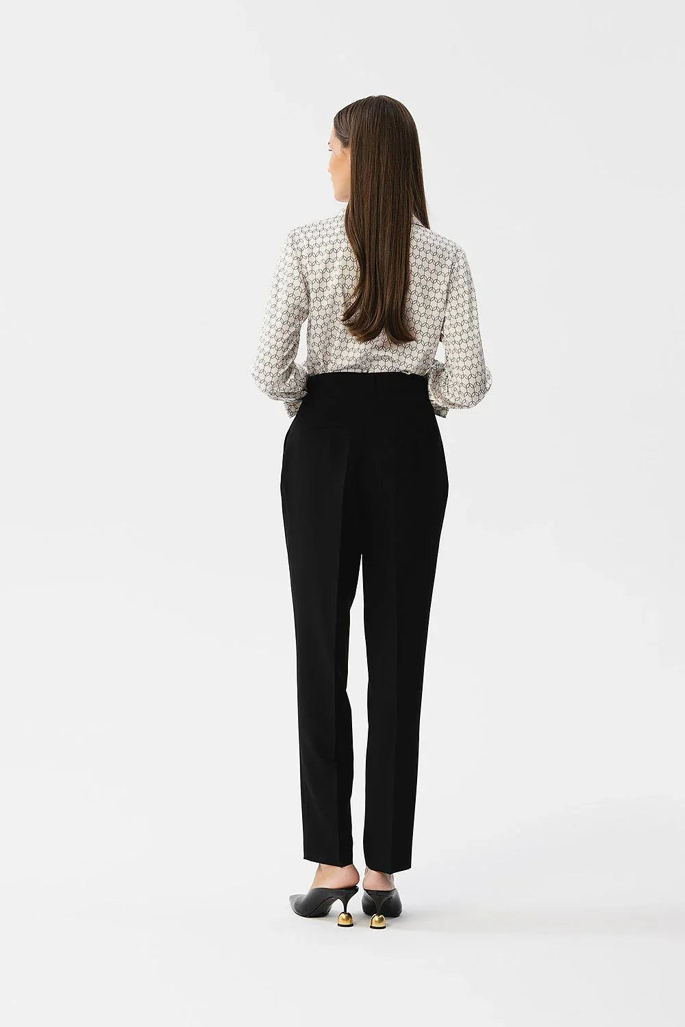 Professional Women Trousers – High-Waist Zipper Front -Guocali
