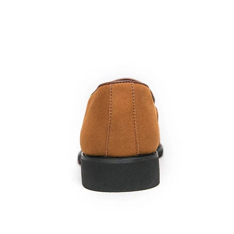 Red Sole Suede Formal Men Loafers - Men Shoes -Guocali
